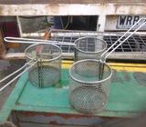 Chip baskets round stainless steel