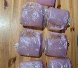 Pink Tupperware jugs