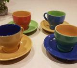Funky colorful coffee set