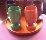Six timer cup with tray