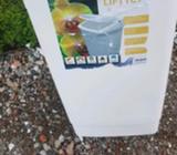 Plastic swing-top bin
