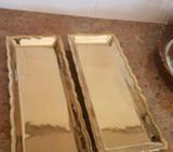 Robert Gordon Gold Platters, Sandwhich Tray Brand New