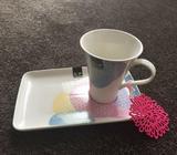 Cup set with a tray