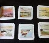 Clover Leaf Seascape. 6 Coasters