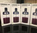 4* brand new condiment jar for $20