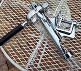 Bench mounted cork screw puller