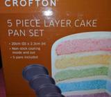 5 piece Layer Cake Pan Set. Brand New