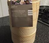 Three tier bamboo steamer