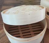 Two bamboo steamers