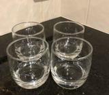 Glass cups set of 4