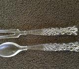 Glass salad servers