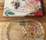 Christmas glass platter