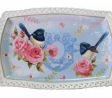 Blue Wren Tray 35.5cm