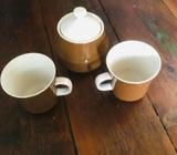 Mikasa Ceramic Cups And Sugar Bowl