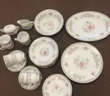 Dinner set for 8 - used once or twice - all pieces included none miss