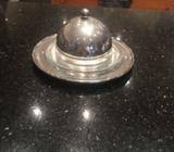 Silver butter dish