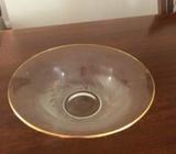 Mikasa Gold Rimmed Bowl - Walther Crystal West Germany