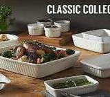 MASON CASH Set 2 White Stoneware Baking Roasting Dishes BRAND NEW