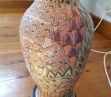 Good condition lamp and girl chandelier $10