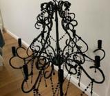 Black Chandelier 8 globes