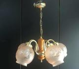 2 x Glass Crystal Chandelier (5 globe)