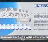 10 Pack of Downlights with Ventilated Metal Covers