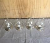 Glass tea lights