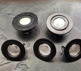 5 Downlights - black trim $20 the lot - Must go!