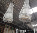 Modern cane pendent lights $30each (2 available)