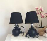 2 Black Side Lamps