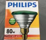 2 of Philips 80w Green Edison Screw Par 38 Globes