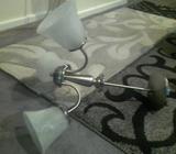 2 x brushed stainless steel lights