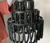 Black beaded chandelier