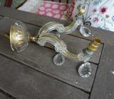 2 branch wall Chandelier for parts