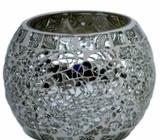 Glass Tafan Candle Votive Silver-20% off advertised price