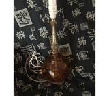 Retro amber glass lamp