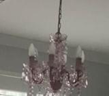 Pink chandelier