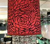 Red and black crystal pendant