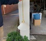 2 x Brass light pendants