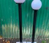 Lights patio balls on stand pair