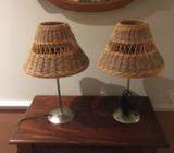 Cane lamps x 2