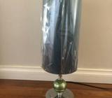 Aqua blue bedside lamp