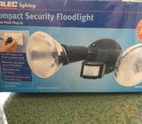 Arlec security floodlights with globes, plug in model