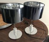 2 Chrome and Black lamps. Good condition. Reduced to $30 for both