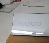 New 4 gang glass touch wall switch max 2000W