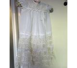 Christening Gown with seperate petticoat an lace bonnet an booties