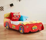 Toddler wiggles bed