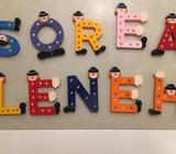 Child name letters approx 10cm tall - timber