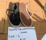Vans Kids Size 1 Skateboarding Shoes