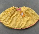 Rock Your Baby Kid Vintage Plain Layered Skirt Yellow Sz 7-10yrs *BNWT